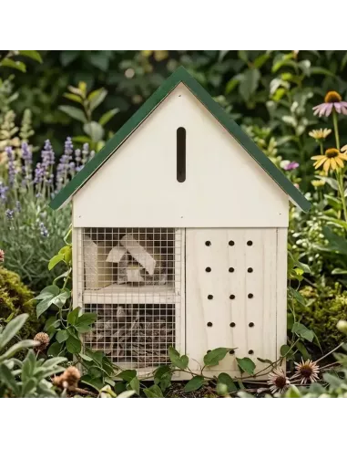Refugio Natura para insectos | Hotel para insectos de madera FSC | Abonica