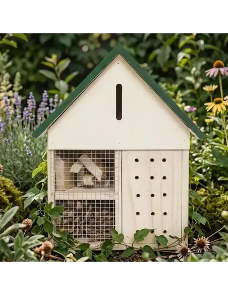Refugio Natura para insectos | Hotel para insectos de madera FSC | Abonica