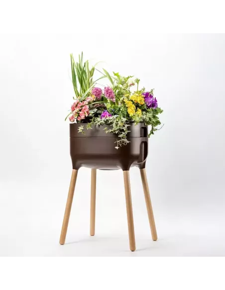 Jardinera Raíz Alta con autorriego | Jardinera elevada de diseño | Abonica
