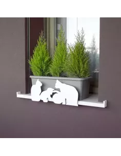 Soporte para jardineras y macetas - Gatos - Varios colores