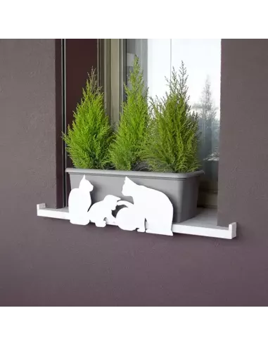 Soporte para jardineras y macetas - Gatos - Varios colores