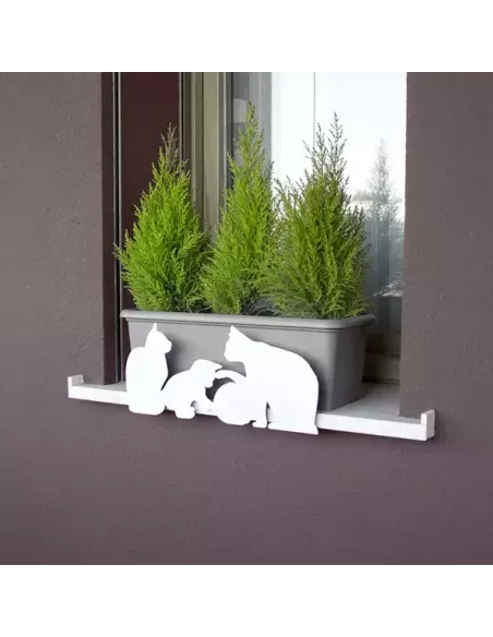 Soporte para jardineras y macetas - Gatos - Varios colores