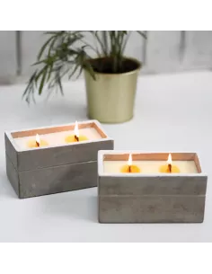 2x Velas de Hormigón con Mecha de Madera | Varios Aromas 2