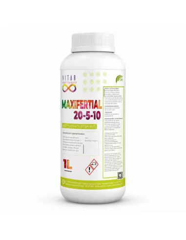Maxifertial – Fertilizante líquido NPK 20–5–10 equilibrado para alto rendimiento