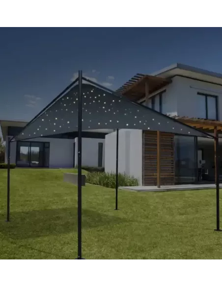 Pérgola de Jardín Nassau Cielo Estrellado 3,5 m Gris oscuro | Abonica