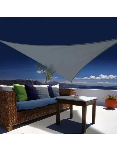 Vela de Sombra Triangular Austral 3,6 m y 5 m | Natural y Gris | Abonica