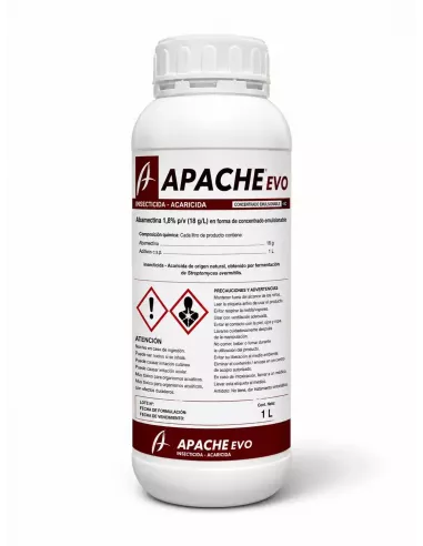 Compra online apache evo abamectina 1,8%  en envase de 1L en tienda online abonica