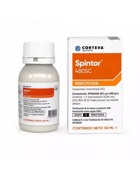 Compra Spintor 480 spinosad insecticida ecoloógico para tuta orugas y trips de 50cc en abonica