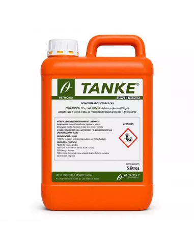 Comprar herbicida glifosato 36% tanke en envase de 5L en abonica