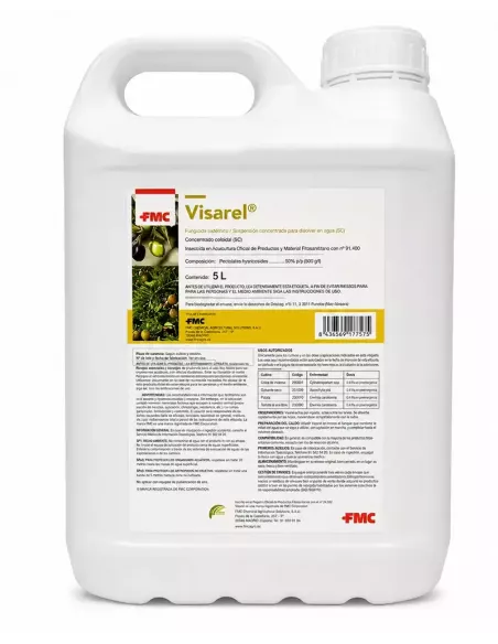 Comprar atrayente alimenticio visarel proteína hidrolizada 36% de fmc en 5L en tienda abonica