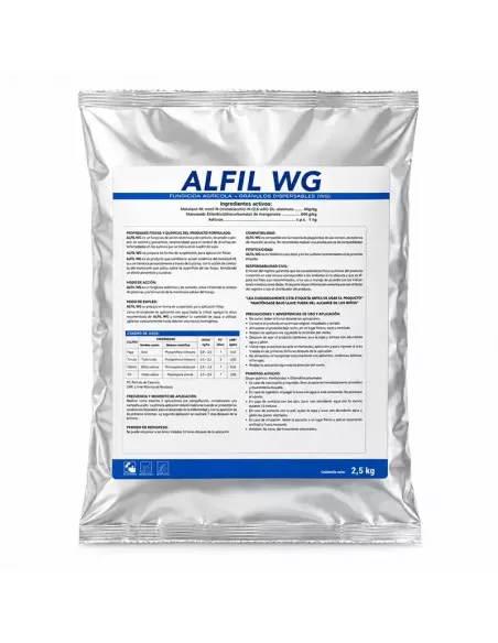 Comprar fungicida álfil WG de 2,5kg con fosetil de aluminio contra Phytophtora de albaugh en tienda abonica