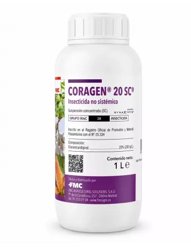 Comprar coragen en 1L insecticida contra lepidópteros escarabajos minador y trips con rynaxypyr clorantraniliprol en abonica