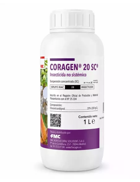 Comprar coragen en 1L insecticida contra lepidópteros escarabajos minador y trips con rynaxypyr clorantraniliprol en abonica