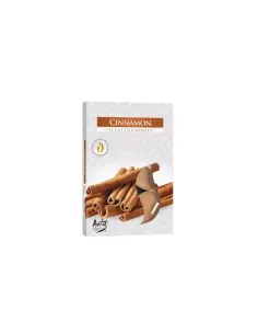 caja 6 velas de te perfumadas canela