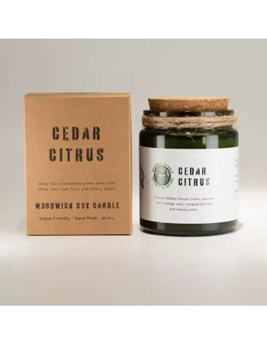 comprar vela de cera greenman de cedro y cítricos en Abonica