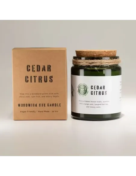 comprar vela de cera greenman de cedro y cítricos en Abonica