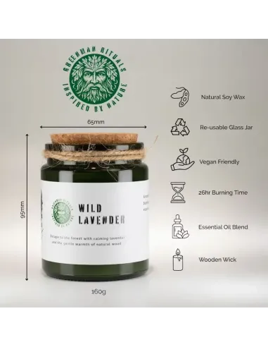 comprar de vela de cera en tarro de cristal verde con sus especificaciones en Abonica