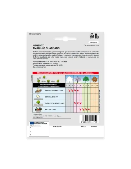 Comprar semillas de pimiento amarillo en tienda  abonica
