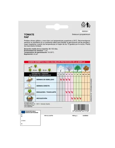 Comprar semillas de tomate raf rugoso en tienda abonica