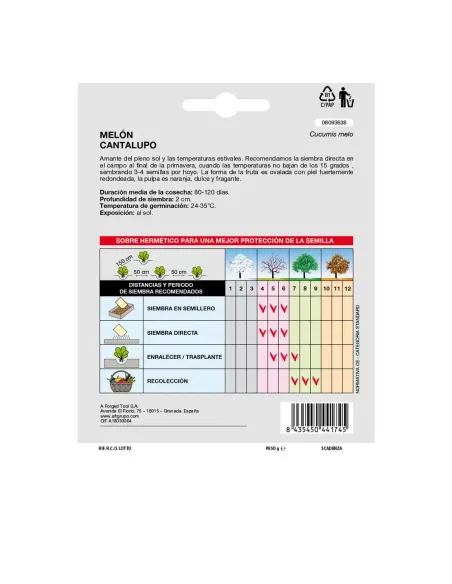 Comprar semillas de melón cantalupo en tienda abonica