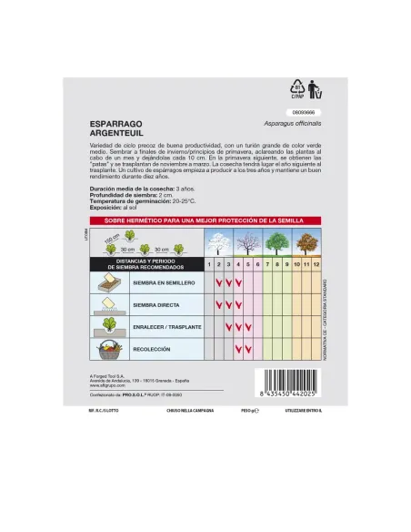 comprar semillas de espárago triguero en tienda abonica