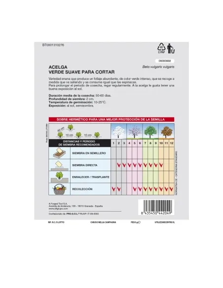 Comprar semillas de acelga verde 2 en tienda online abonica