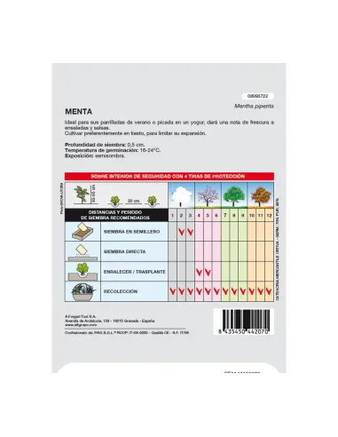Comprar semillas de menta en tienda abonica