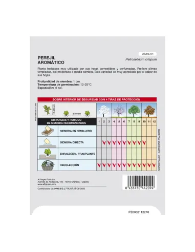 Comprar semillas de perejil en tienda abonica