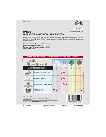 Comprar semillas de cardo blanco en tienda abonica