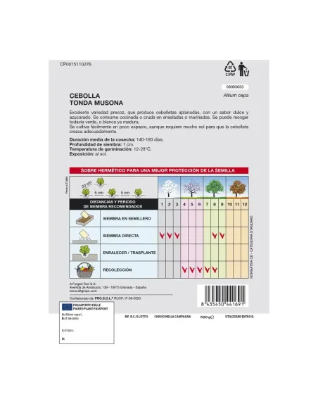 Comprar semillas de cebolla blanca en tienda abonica