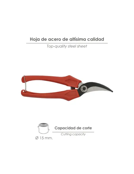 comprar tijeras vendimiar curva 1 mano P20/18cm en abonica