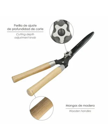 comprar tijeras podar setos 2 manos mangos madera 54 cm en abonica
