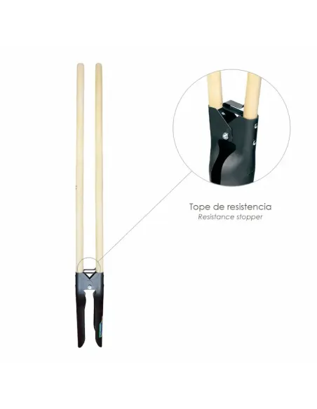 comprar cavahoyos acero forjado con mango de madera en abonica