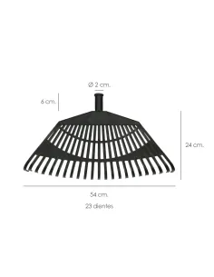comprar rastrillo plástico trapezoidal 23 dientes en tienda online abonica 2