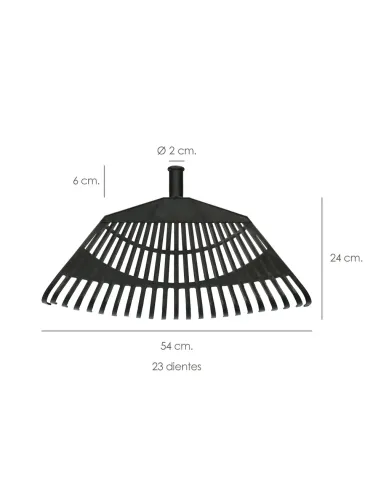 comprar rastrillo plástico trapezoidal 23 dientes en tienda abonica