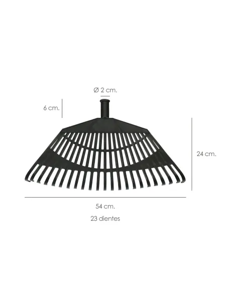 comprar rastrillo plástico trapezoidal 23 dientes en tienda abonica