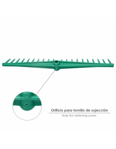 comprar rastrillo polipropileno 20 púas profesional verde en tienda abonica