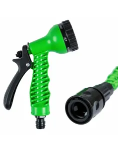 comprar manguera extensible riego 5 a 15 metros con pistola de 7 posiciones en tienda abonica