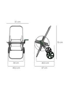 comprar carro porta mangueras Acero 50 metros en tienda online abonica 2