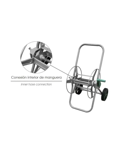 comprar carro porta mangueras Acero 50 metros en abonica