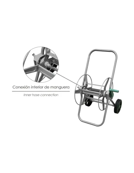 comprar carro porta mangueras Acero 50 metros en abonica