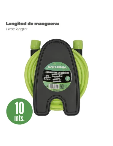 comprar porta mangueras pared 10 metros con pistola verde en tienda online abonica