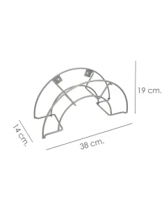 comprar soporte manguera pared metálica media luna color gris en tienda onlie abonica 2
