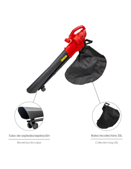 comprar aspirador triturador y soplador 3 en 1 eléctrico wolfpack en tienda online abonica