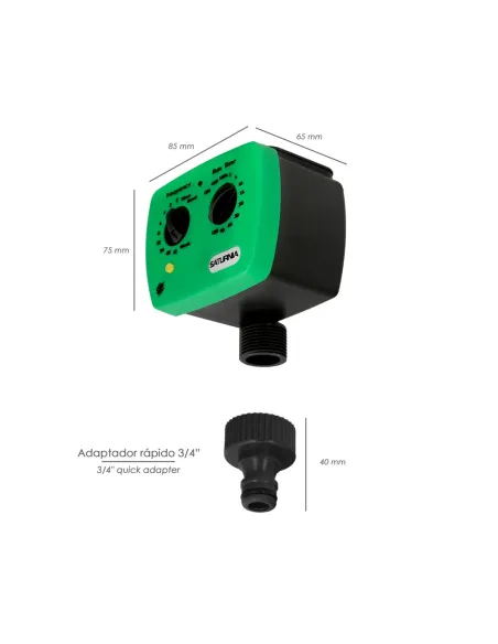 comprar programador riego analógico - mecánico de grifo con 1 salida 3/4" en tienda abonica