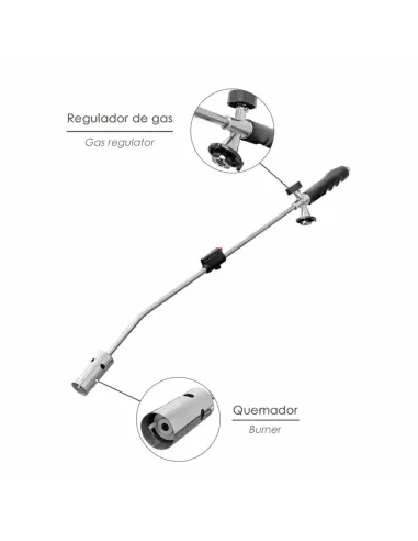 comprar soplete quemar hierba con encendido piezoeléctrico funcionamiento con cartucho gas en abonica