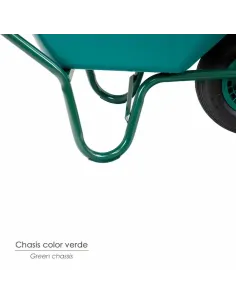 comprar carretilla plástico desmontada 100 litros verde en tienda online abonica 2