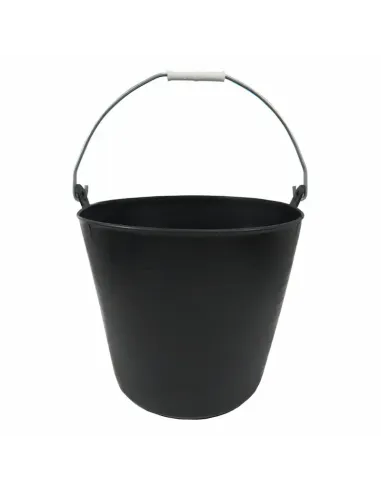 comprar cesto cubo de plástico negro un asa 22 litros en tienda online abonica