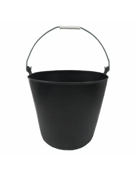 comprar cesto cubo de plástico negro un asa 22 litros en tienda online abonica