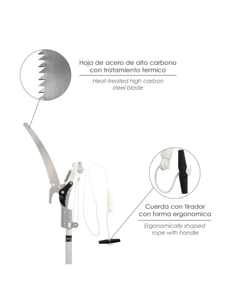 comprar corta ramas con serrucho mango aluminio extensible 1,8 a 2,8 metros abonica